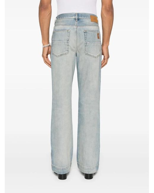 Amiri Straight Flared Jeans in het Blue voor heren