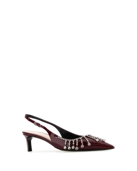 Gucci Brown Burgundy Leather Pumps