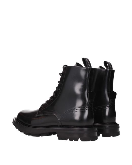 McQueen Black Stivaletti Uomo Pelle Nero for men