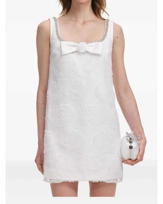 Self-Portrait Zelfportret Witte Mini -jurk in het White