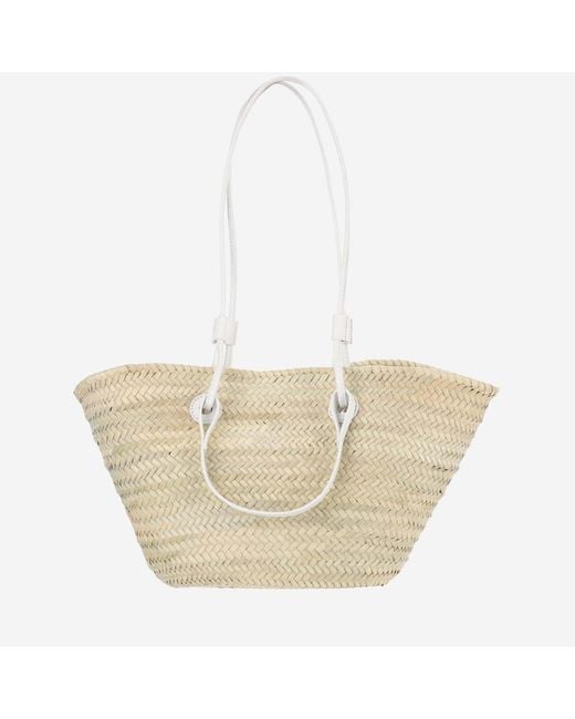 Filippo Catarzi 1910 Natural Straw Bag With Logo