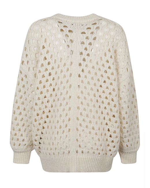 Isabel Marant White Fane Wool Jumper Sweater
