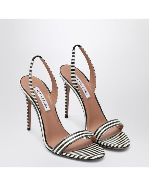 Aquazzura Metallic So Nude 105 And Sandals