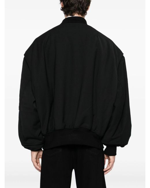 Entire studios Black Broad Bomber Wool Wool