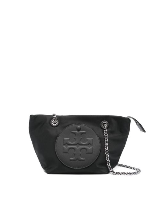 Tory Burch Black Ella Schultertasche mit Kettenriemen