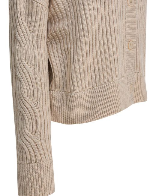 Max Mara Vest Van Wol En Kasjmier in het Natural