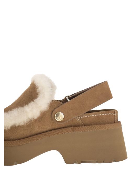 Ugg Brown Esmee Suede Clogs