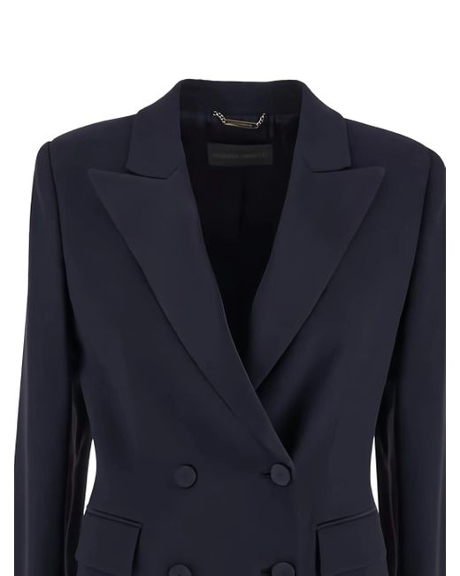 Alberta Ferretti Blue Enver Satin Blazer