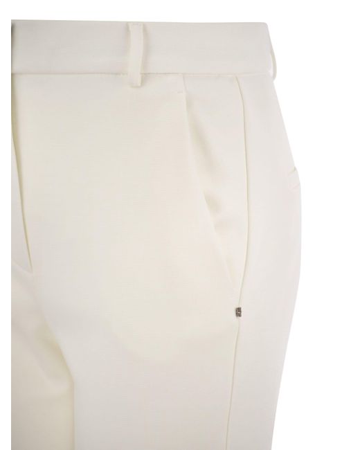 Sportmax Pontida Compacte Jersey Broek in het White