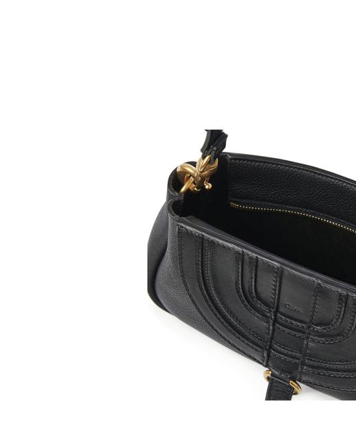 Chloé Black Chloe Leather Marcie Shoulder Bag