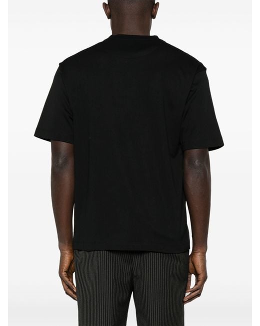 Prada Black Logo-Patch T-Shirt for men