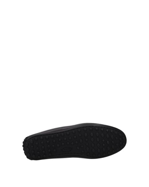 Tod's Black City Gommino Moccasins Leather
