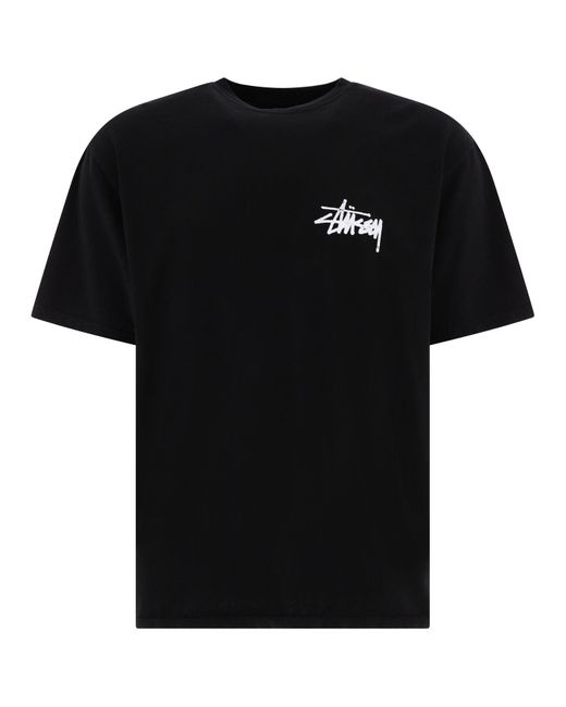 Stussy Black Altes Telefon T -Shirt