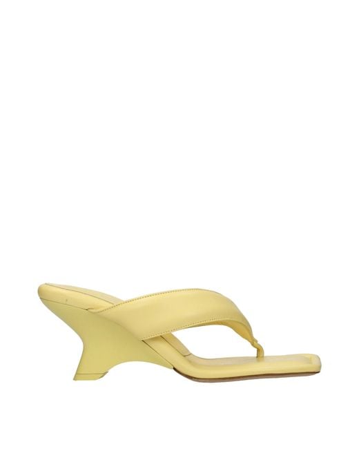 Gia Borghini Yellow Leather Sandals