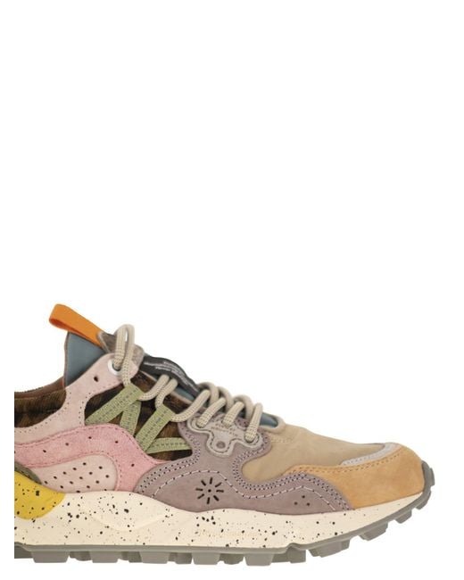 Flower Mountain Brown Yamano 3 Turnschuhe im Wildleder und technischen Stoff