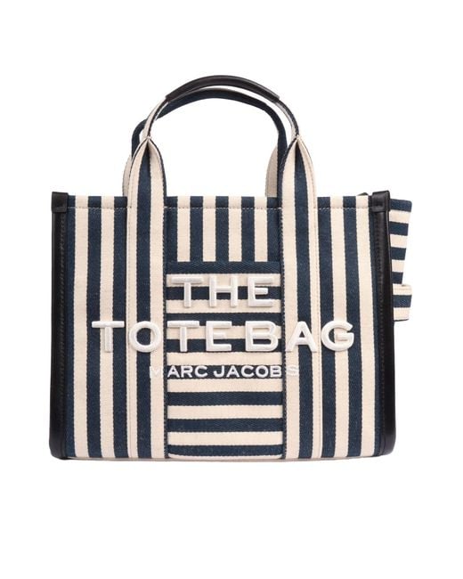 Marc Jacobs White The Medium Tote 79.Cotton 11.Linen 9.Rayon Handbag