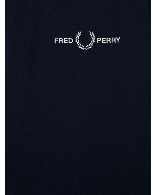 Fred Perry Blue Embroidered T Shirt