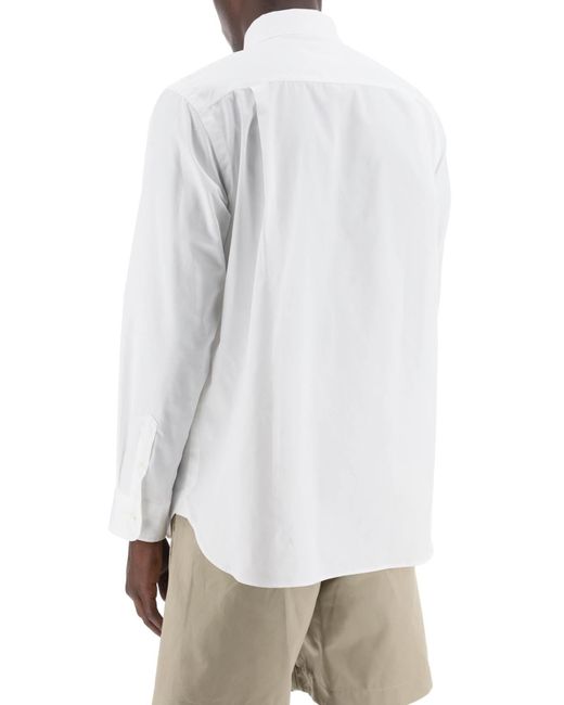 Sacai Schichtete Popel -Effekt -Hemd mit in White für Herren