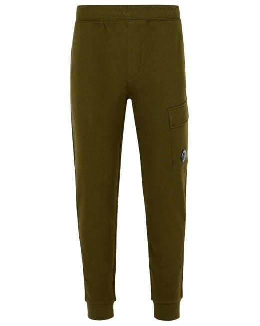 C P Company Green 'Jogger' Cotton Pants for men