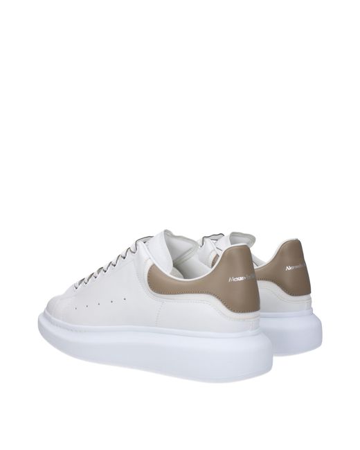 McQueen White Sneakers Uomo Pelle Bianco/Pietra Di Luna for men
