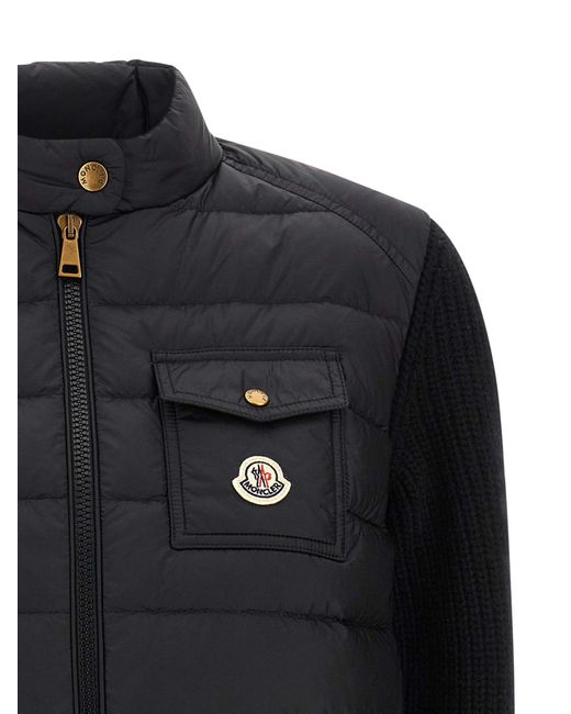 Moncler Met Een Gevlekte Vest in het Black