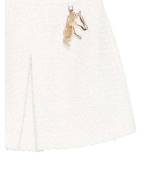 Emporio Armani White Tweed Mini Skirt