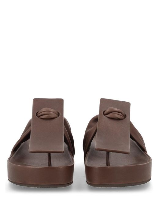 Uma Wang Brown Solid Sandals