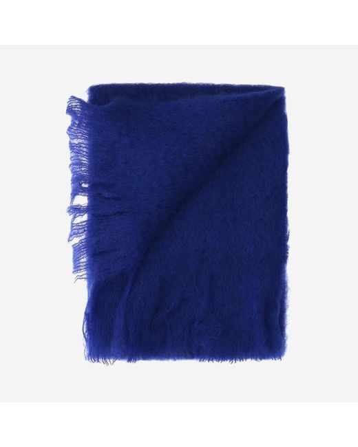 Jil Sander Blue Scarf Mohair-Blend