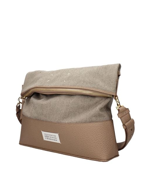 Maison Margiela Brown Shoulder Bags 5Ac Hobo Fabric