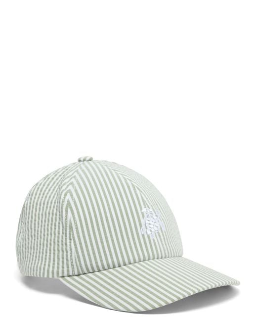 Vilebrequin Gray Striped Stretch Baseball Cap