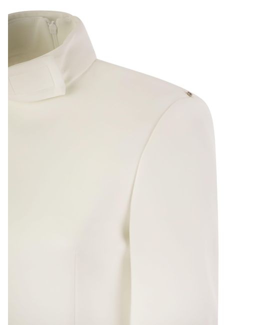Robe en jersey de plongée en verre Sportmax en coloris White