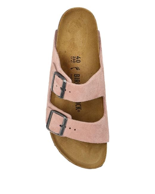 Birkenstock Pink Arizona Clay, Suede Leather
