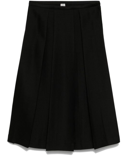 Totême  Black Twinflower Midi Skirt