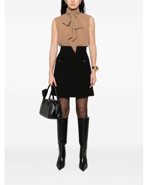 Dolce & Gabbana Black Baumwollrock