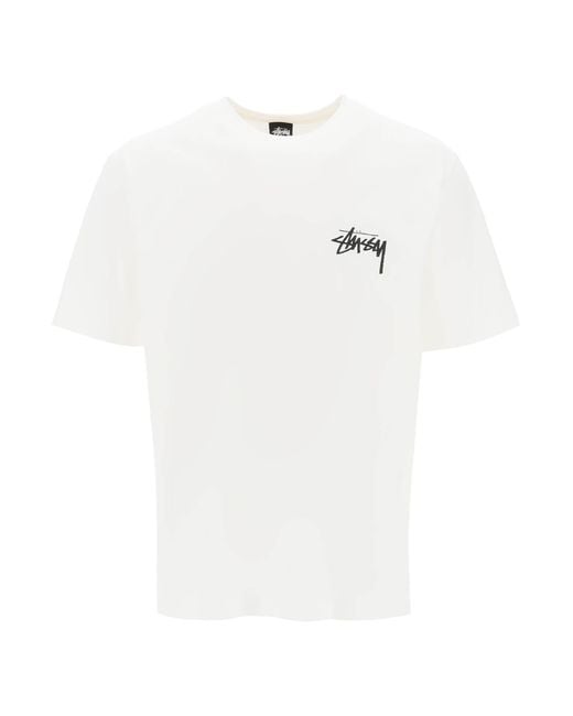Stussy Stussy T -shirt Met Ruglogo -print in het White voor heren