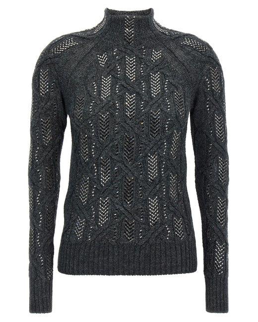 Ermanno Scervino Crystal Braid Sweater in het Black