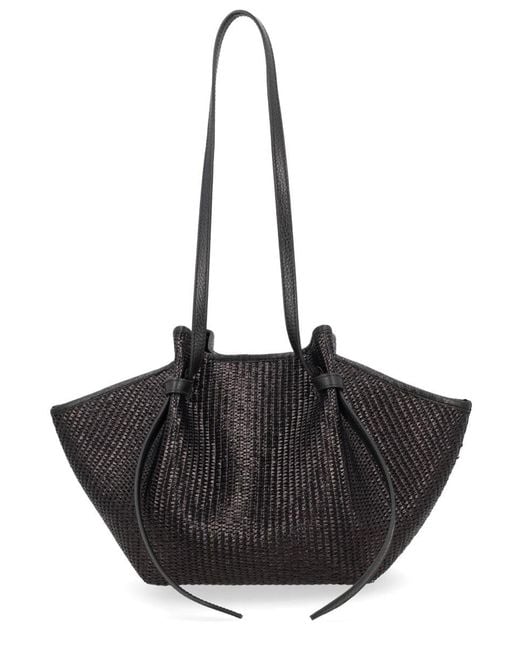 Yuzefi Black Raffia "mochi" Bag
