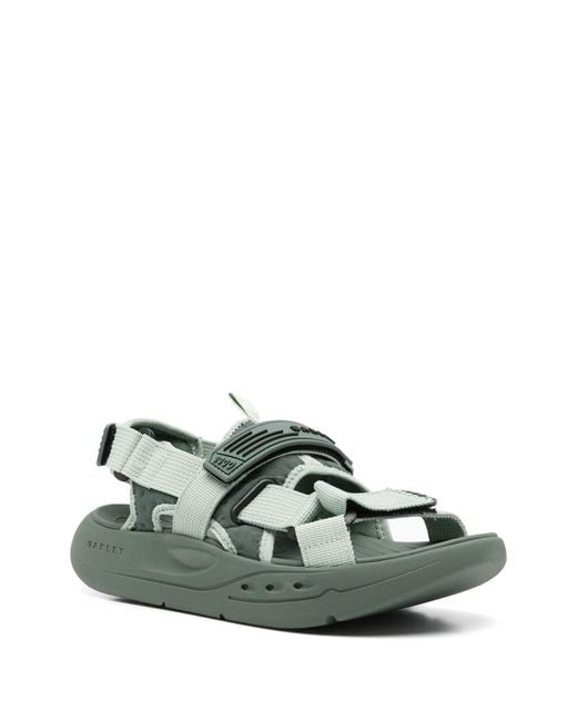 Oakley Black Lodo Detail Studio Strap Sandals
