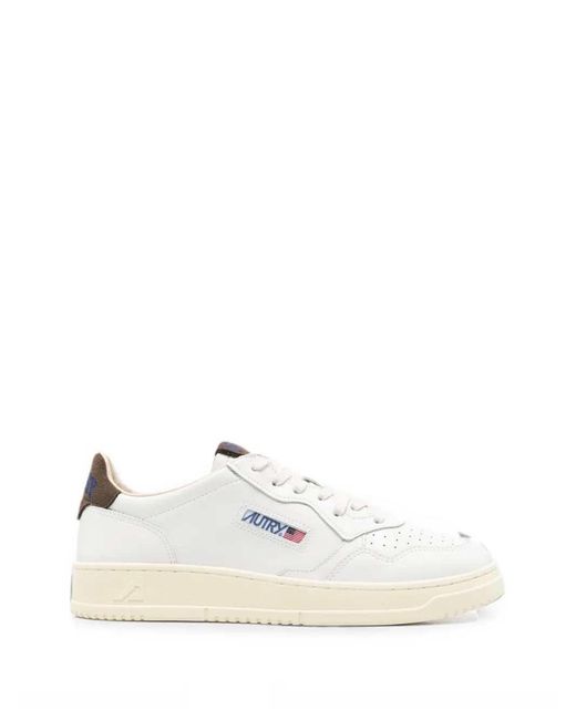 Autry White Medalist Sneakers With Logo Patch