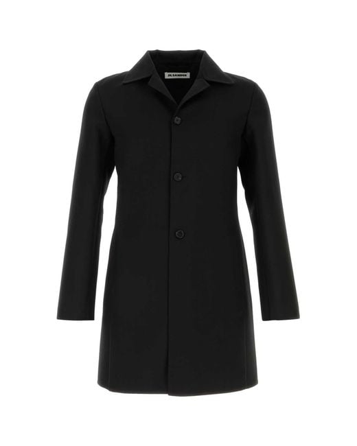 Jil Sander Black Single Breasted Coat