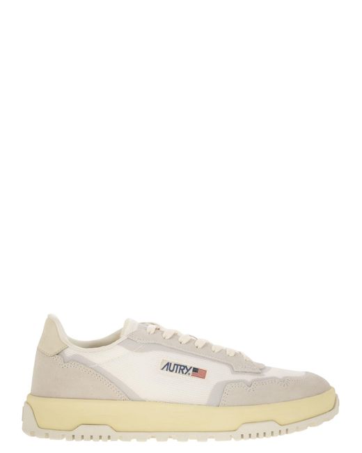 Autry Wildpace -stof En Suede Trainers in het Natural voor heren