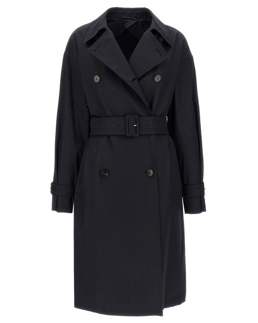 Max Mara Blue 'Ebrien' Trench Coat