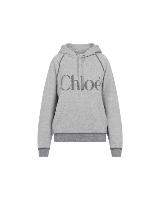 Sudadera Con Capucha Chloé de color Gray