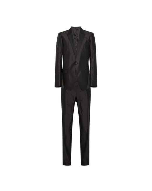 Dolce & Gabbana Black Three-piece Suit for men