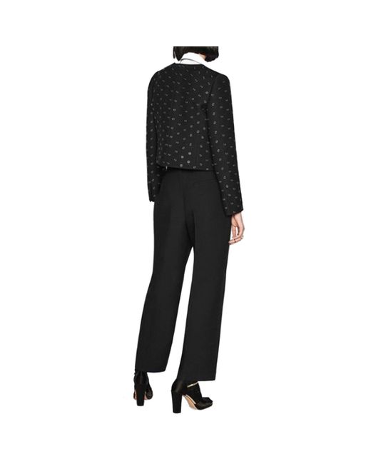 Dior Blue Wool And Silk Pants