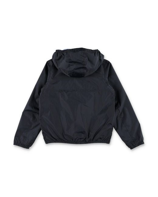 K-Way Blue Reversible Mini Jacket With Double-Face Design