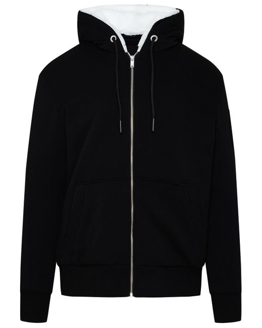 Moose Knuckles Black Cotton Blend Classic Bunny Sweatshirt for men