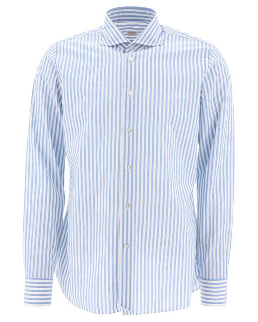 Borriello Blue Striped Shirt for men