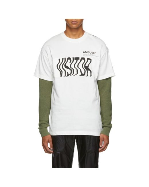 Ambush Hinderlaag Wit Cape T -shirt in het White voor heren
