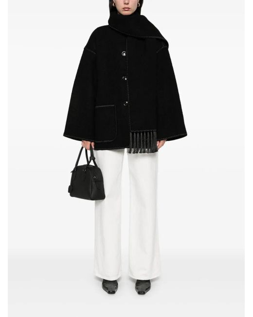 Totême  Black Jacket With Scarf